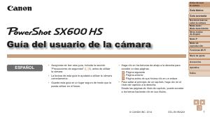 Manual de uso Canon PowerShot SX600 HS Cámara digital