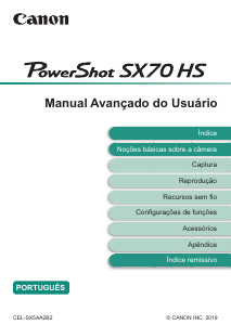Manual Canon PowerShot SX70 HS Câmara digital