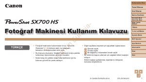 Kullanım kılavuzu Canon PowerShot SX700 HS Dijital kamera