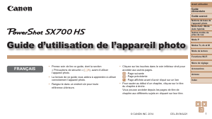 Mode d’emploi Canon PowerShot SX700 HS Appareil photo numérique