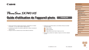 Mode d’emploi Canon PowerShot SX740 HS Appareil photo numérique