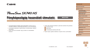 Használati útmutató Canon PowerShot SX740 HS Digitális fényképezőgép