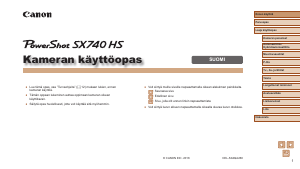 Käyttöohje Canon PowerShot SX740 HS Digitaalikamera