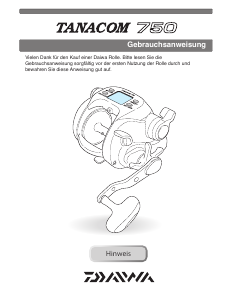 Bedienungsanleitung Daiwa Tanacom 750 Angelrolle