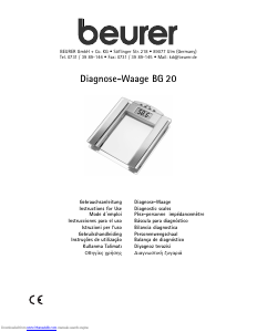 Manual de uso Beurer BG 20 Báscula