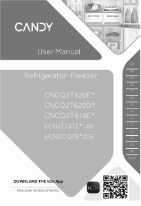 Handleiding Candy ECN2CQTEB186 Koel-vries combinatie