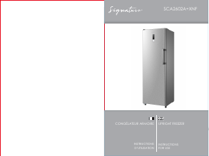 Mode d’emploi Signature SCA2602A+XNF Réfrigérateur combiné