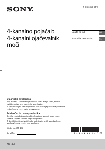 Priručnik Sony XM-4ES Pojačalo za automobil