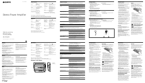 Instrukcja Sony XM-GTX6020 Wzmacniacz samochodowy