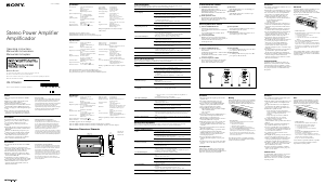 Manual de uso Sony XM-GTX6040 Amplificador para coche