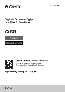 Használati útmutató Sony Alpha ILCA-68K Digitális fényképezőgép