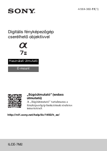 Használati útmutató Sony Alpha ILCE-7M2K Digitális fényképezőgép