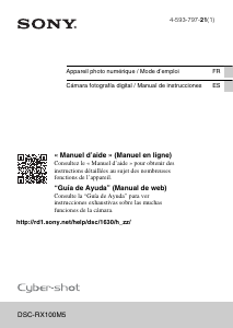 Mode d’emploi Sony Cyber-shot DSC-RX100M5 Appareil photo numérique