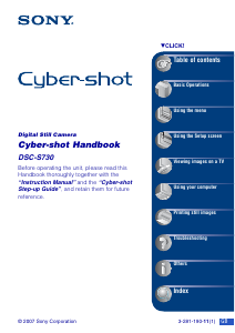 Manual Sony Cyber-shot DSC-S730 Digital Camera