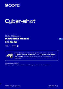 Manual Sony Cyber-shot DSC-T25 Digital Camera