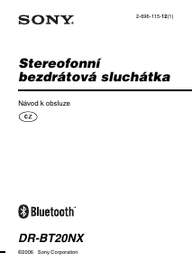 Manuál Sony DR-BT20NX Sluchátková sada