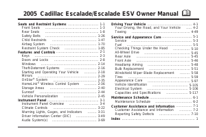 Handleiding Cadillac Escalade EXT (2005)