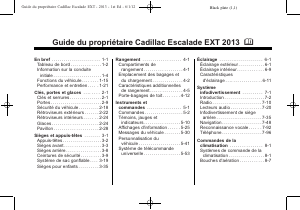 Mode d’emploi Cadillac Escalade EXT (2013)