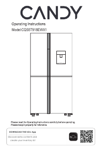 Manual de uso Candy CQS5T918EWX1 Frigorífico combinado
