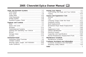 Handleiding Chevrolet Epica (2005)