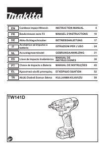 Handleiding Makita TW141D Slagmoersleutel