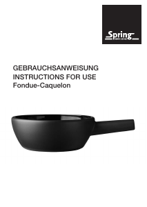 Handleiding Spring Caquelon Fondueset