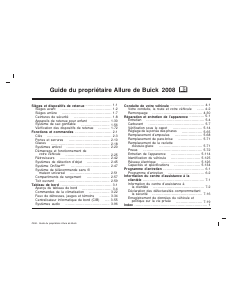 Mode d’emploi Buick Allure (2008)