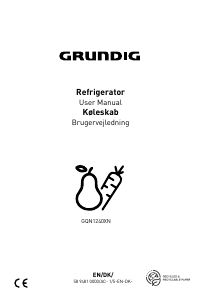 Handleiding Grundig GQN 1240 XN Koel-vries combinatie