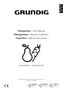 Mode d’emploi Grundig GKPN 46820 W Réfrigérateur combiné