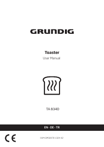 Kullanım kılavuzu Grundig TA 8340 Ekmek kızartma makinesi