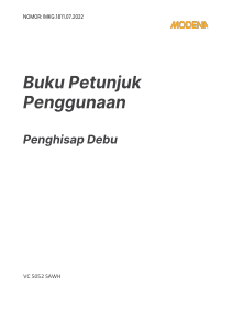 Panduan Modena VC 5052 SAWH Penyedot Debu