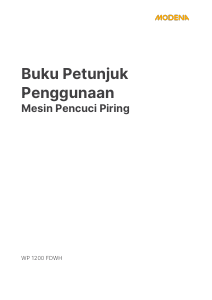 Panduan Modena WP 1200 FDWH Mesin Pencuci Piring