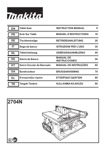 Bedienungsanleitung Makita 2704N Tischsäge