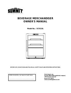 Handleiding Summit SCR215LNZ Koelkast