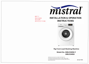 Manual Mistral MBLD348W Washing Machine