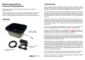 Bedienungsanleitung Aquarefex Premium Fussbad