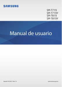 Manual de uso Samsung SM-T719NZKEPHE Galaxy Tab S2 Tablet