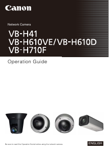 Handleiding Canon VB-H710F IP camera