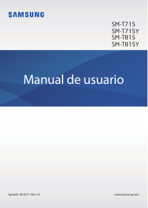 Manual de uso Samsung SM-T815NZKEPHE Galaxy Tab S2 Tablet