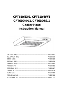 كتيب كاندي CFT610/5X/1 مدخنة موقد طبخ