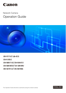 Handleiding Canon VB-M640VE IP camera