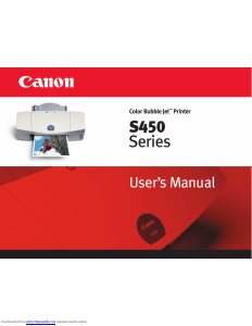 Manual Canon Bubble Jet S450 Printer