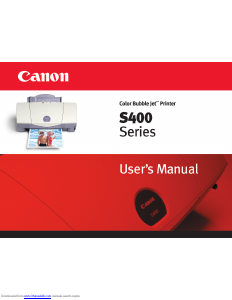 Handleiding Canon Bubble Jet S400 Printer