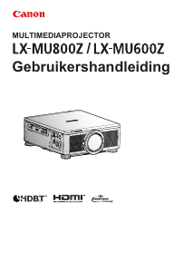 Handleiding Canon LX-MU600Z Beamer