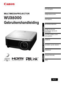 Handleiding Canon WUX6000 Beamer
