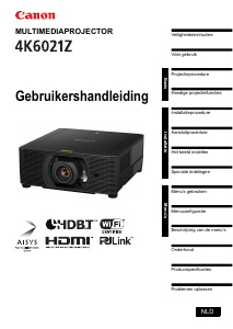 Handleiding Canon 4K6021Z Beamer