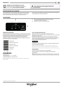 Vadovas Whirlpool W5 921E OX 2 Šaldytuvas-šaldiklis