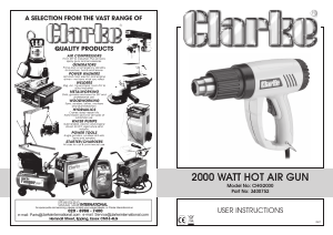Handleiding Clarke CHG 2000 Heteluchtpistool