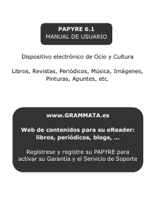 Manual de uso Papyre 6.1 E-reader