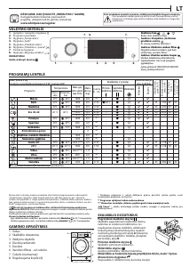 Vadovas Whirlpool FFD 9489 BV EE Skalbimo mašina
